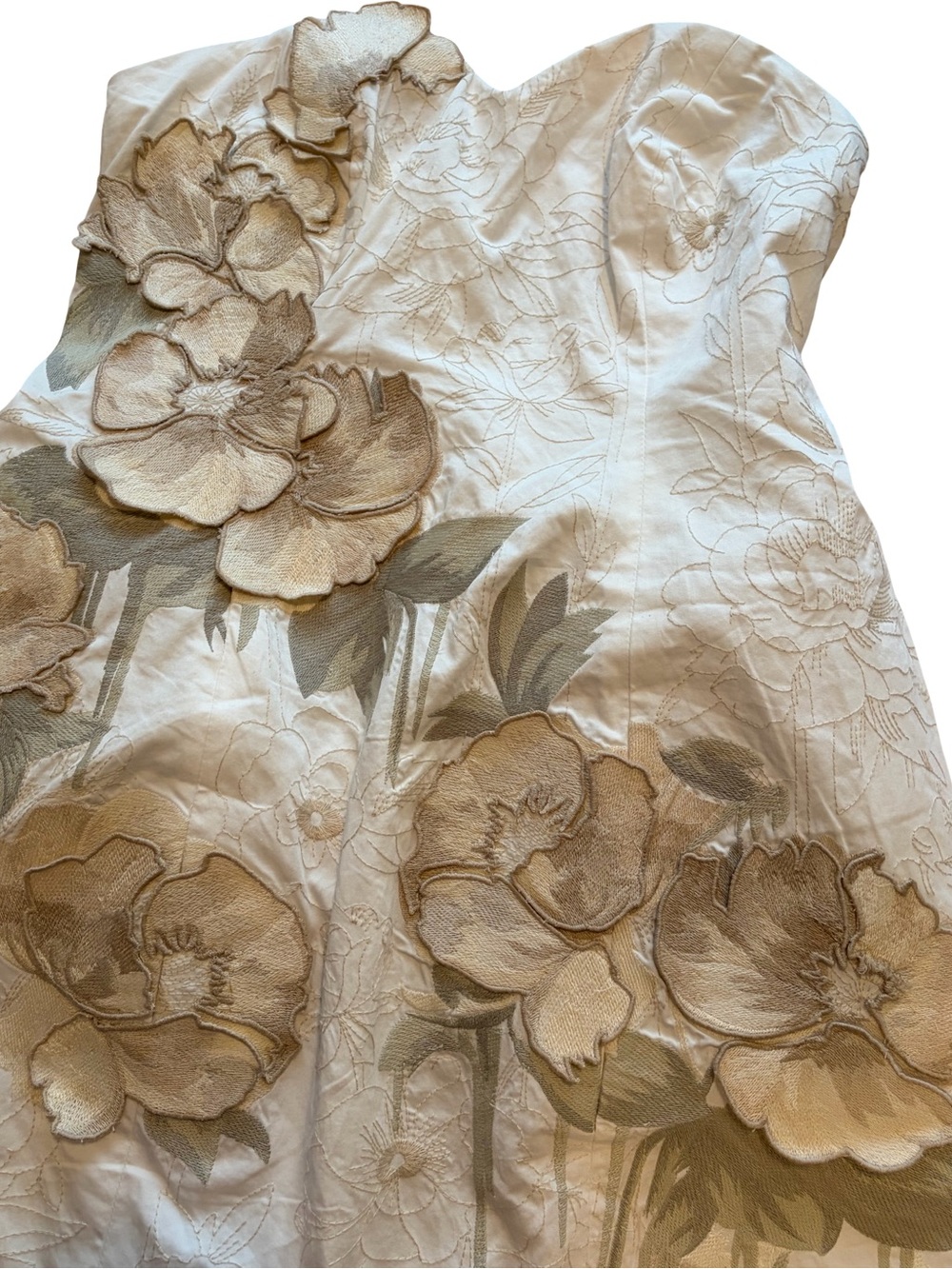 Anthropologie NWT Strapless Floral Appliqué Mini Dress Size S - Picture 7 of 10